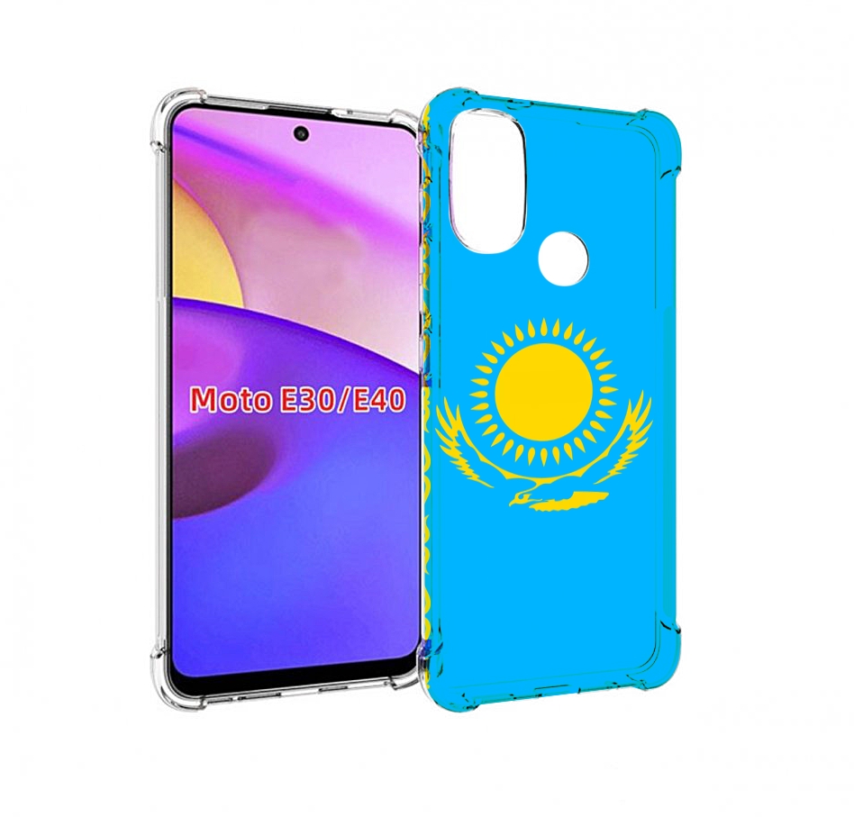 

Чехол бампер MyPads флаг Казахстана-1 для Motorola Moto E30., Прозрачный, Tocco