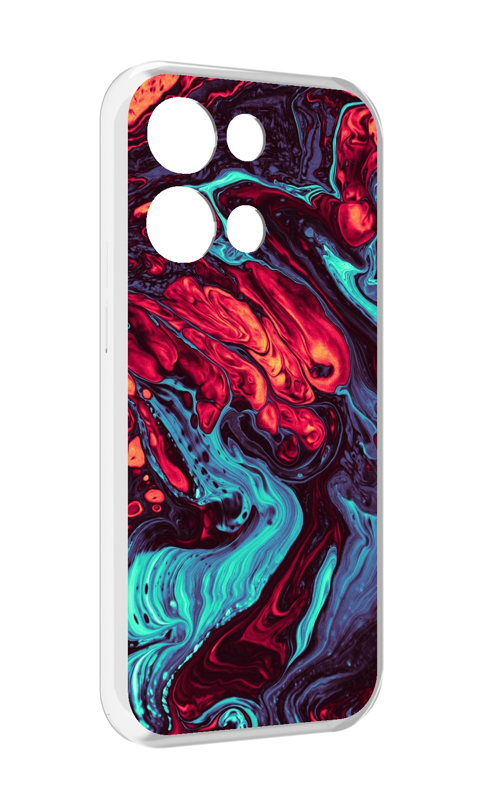 

Чехол MyPads разбавленная краска для OPPO Reno8 Pro, Прозрачный, Tocco