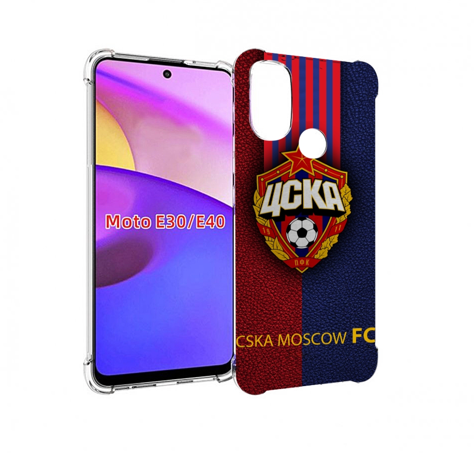 

Чехол бампер MyPads фк цска для Motorola Moto E30., Прозрачный, Tocco