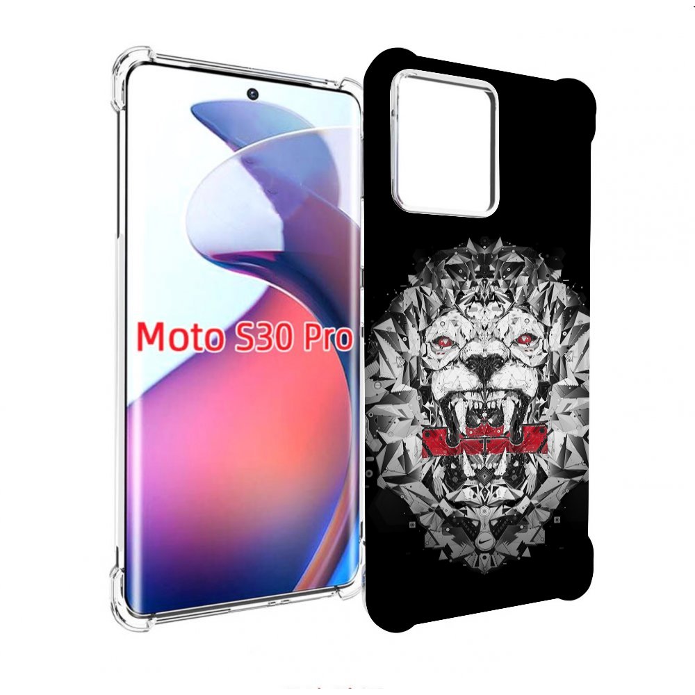 

Чехол MyPads тигр-с-гранями-черно-белый для Motorola Moto S30 Pro, Прозрачный, Tocco