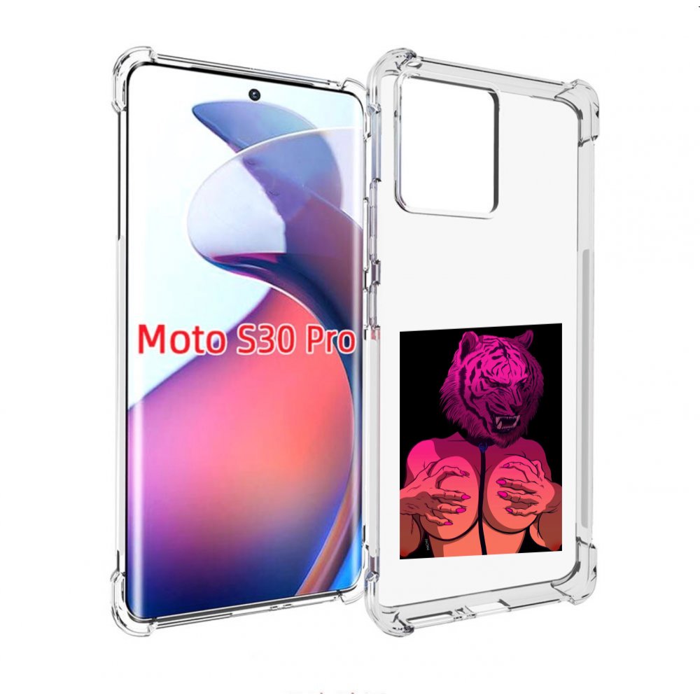 

Чехол MyPads тигр с секретом женский для Motorola Moto S30 Pro, Прозрачный, Tocco