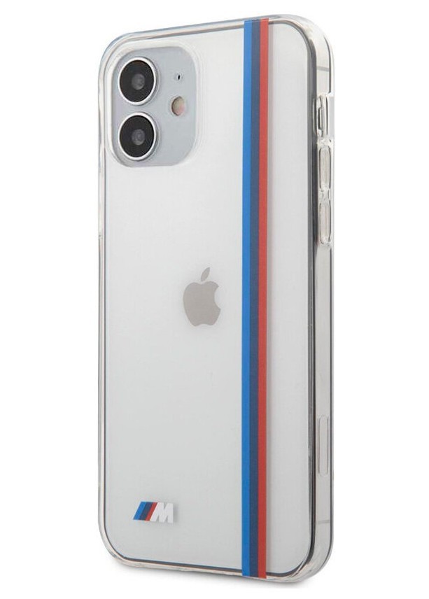 фото Чехол cg mobile bmw m-collection tricolor lines printed logo iphone 12 mini clear