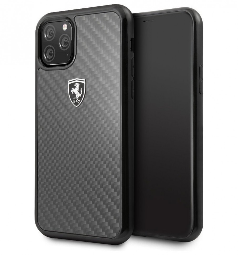 фото Чехол cg mobile ferrari real carbon iphone 11 pro черный