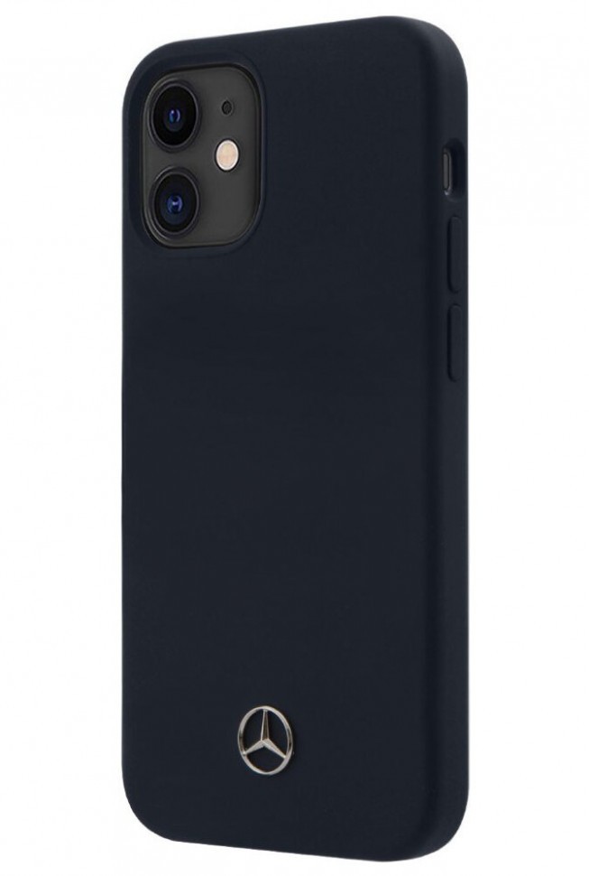 фото Чехол cg mobile mercedes liquid silicone iphone 12 mini синий