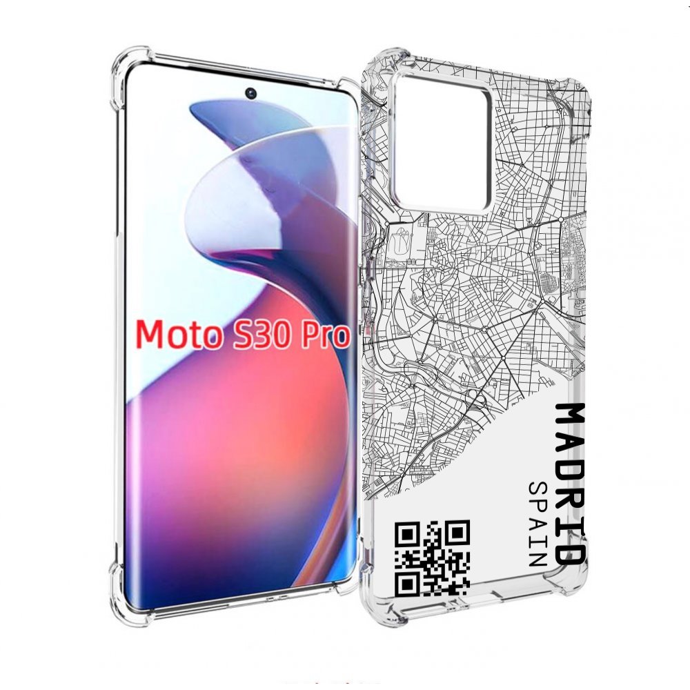 

Чехол MyPads схема-мадрид для Motorola Moto S30 Pro, Прозрачный, Tocco