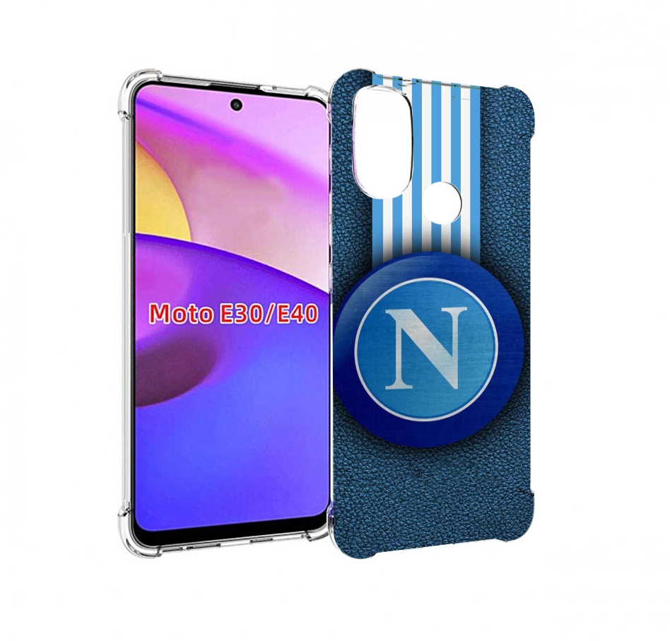 

Чехол бампер MyPads фк наполи мужской для Motorola Moto E30., Прозрачный, Tocco