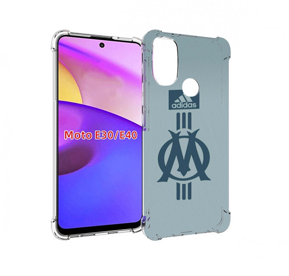 

Чехол бампер MyPads фк марсель для Motorola Moto E30., Прозрачный, Tocco
