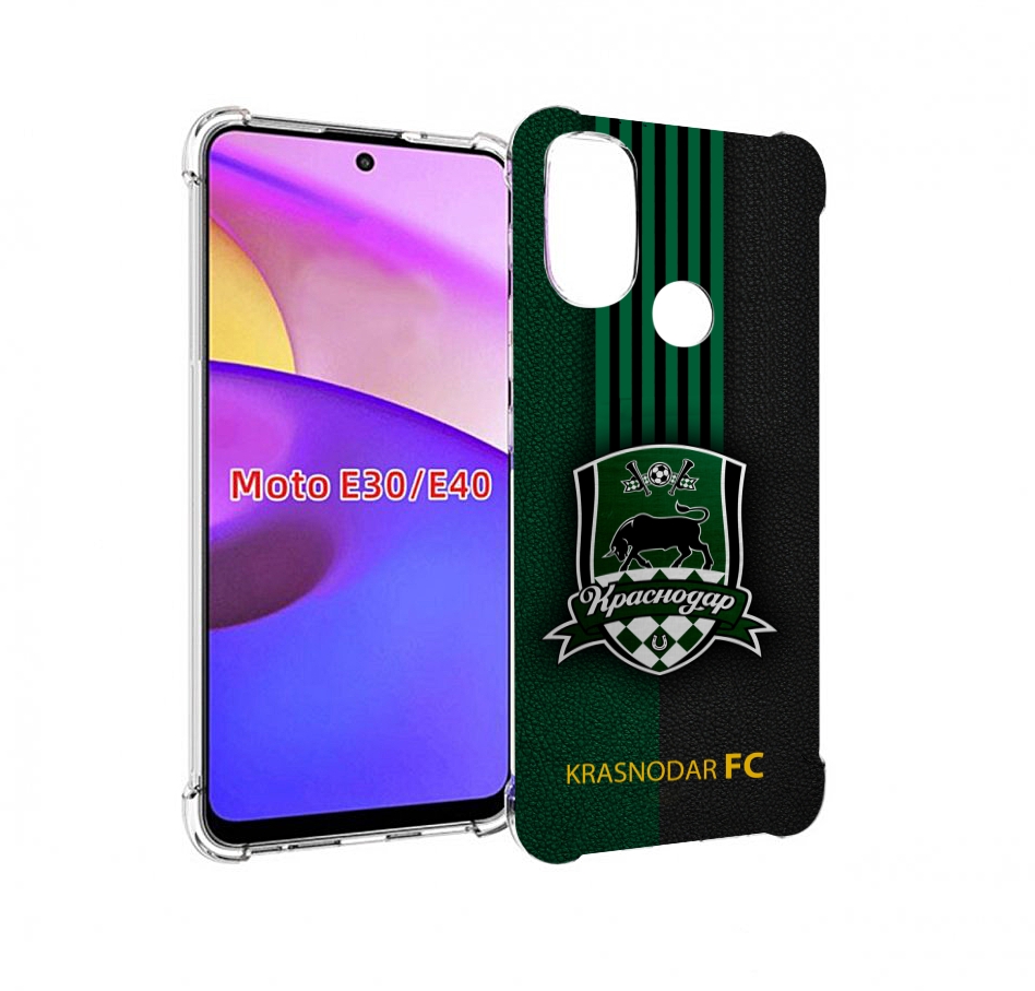 

Чехол бампер MyPads фк краснодар мужской для Motorola Moto E30., Прозрачный, Tocco