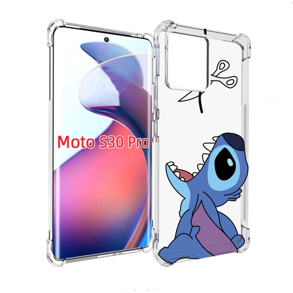 

Чехол MyPads стич-с-ножницами для Motorola Moto S30 Pro, Прозрачный, Tocco