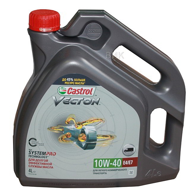 

Моторное масло Castrol Vecton E4/E7 10W40 4л