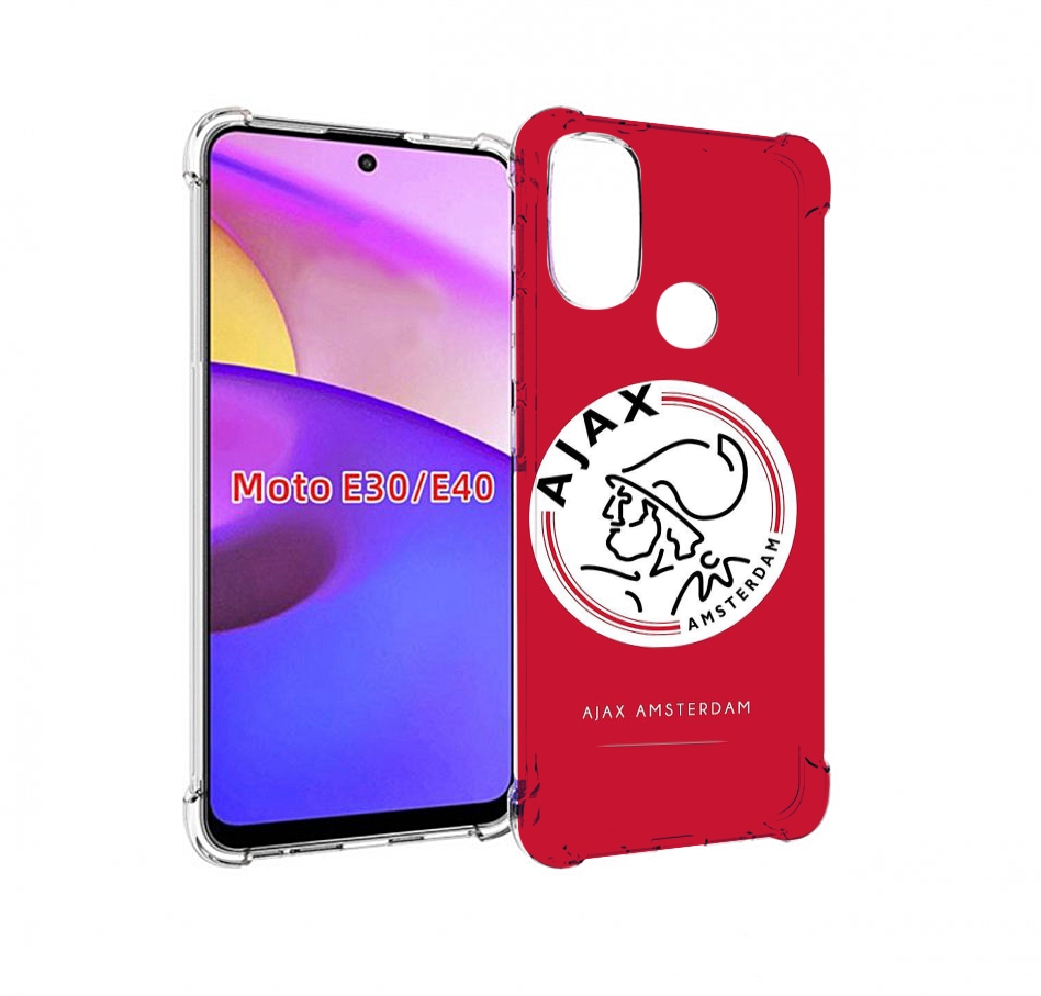 

Чехол бампер MyPads фк аякс амстердам для Motorola Moto E30., Прозрачный, Tocco