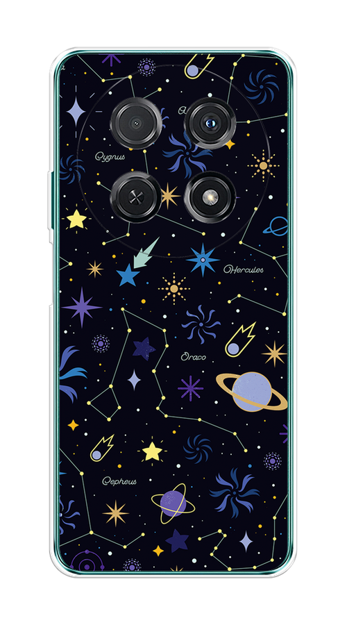 

Чехол на Huawei Nova 12i "Цветной космос", Желтый, 6123950-1