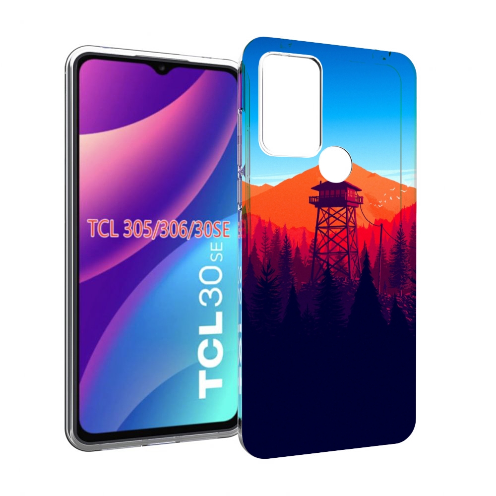 

Чехол MyPads лес с оранжевыми горами для TCL 30SE/305/306/30E, Tocco