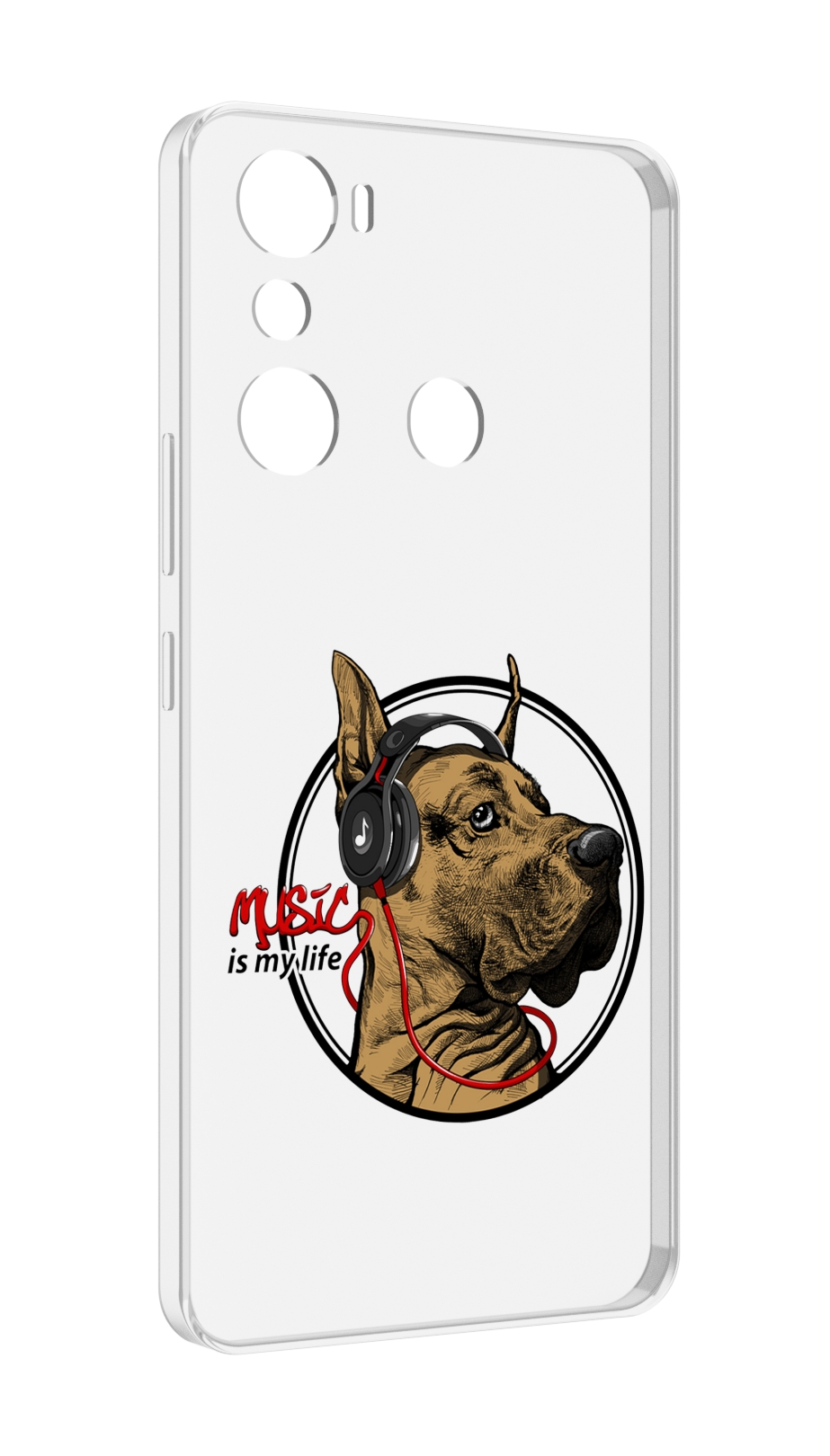 

Чехол MyPads музыкальная собака для Infinix Hot 20i, Прозрачный, Tocco