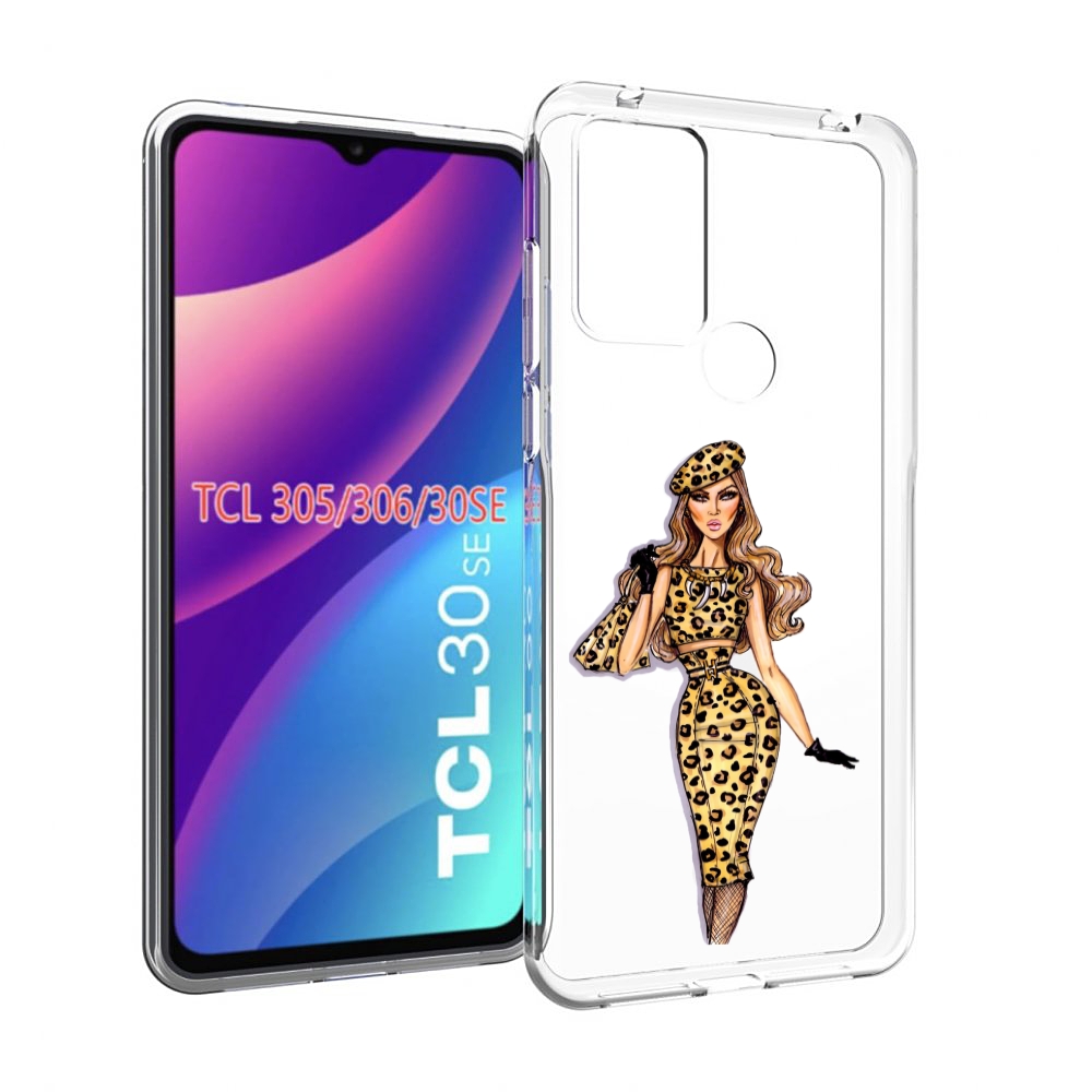 

Чехол MyPads леопардовое платье женский для TCL 30SE/305/306/30E, Tocco