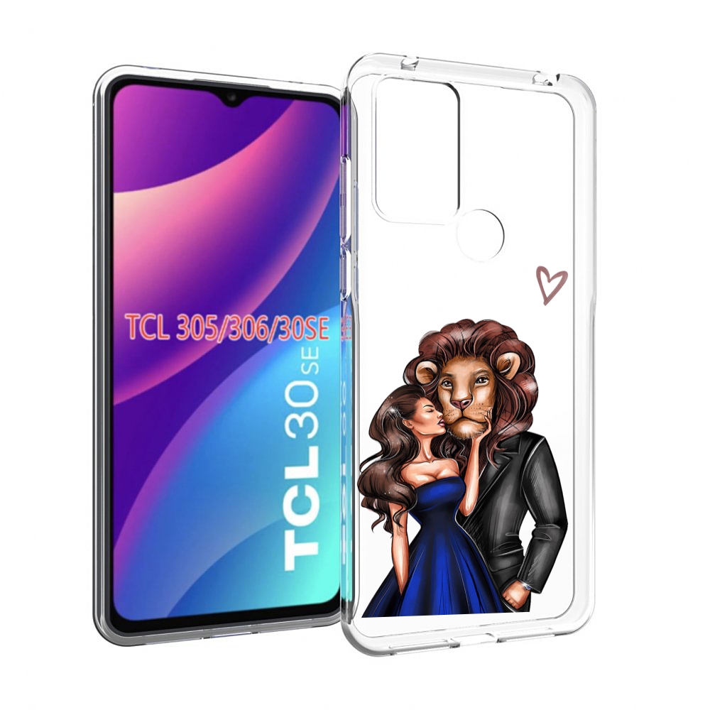 

Чехол MyPads лев-в-смокинге для TCL 30SE/305/306/30E, Tocco