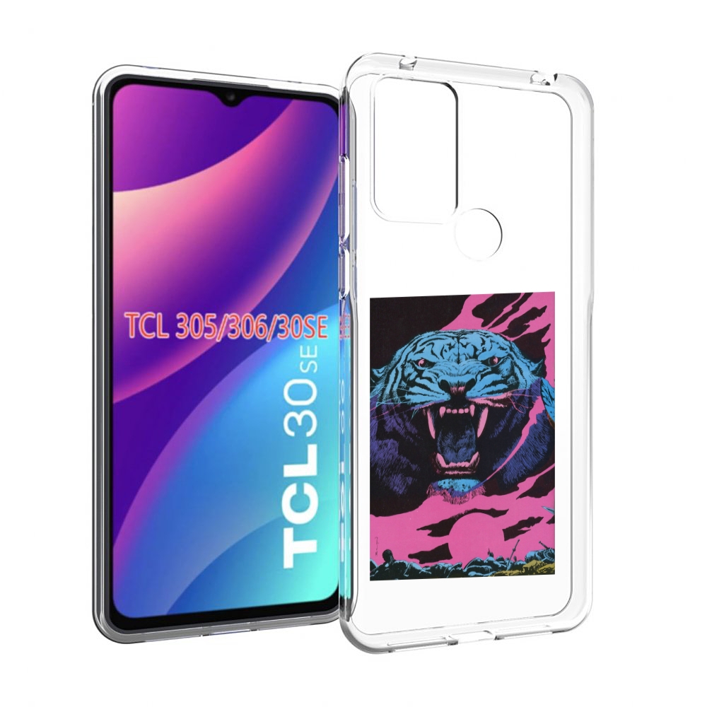 

Чехол MyPads лев с розовыми зубами для TCL 30SE/305/306/30E, Tocco