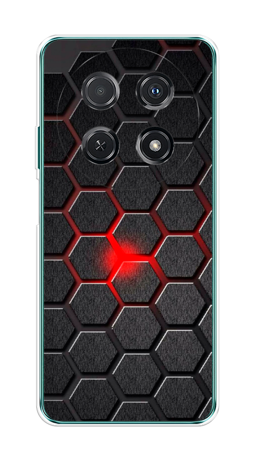 

Чехол на Huawei Nova 12i "Соты красные", Красный;черный;серый, 6123950-1