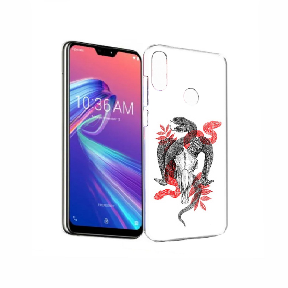 

Чехол MyPads Tocco для Asus ZenFone Max Pro (M2) (ZB631KL) змея в черепе рисунок, Прозрачный, Tocco