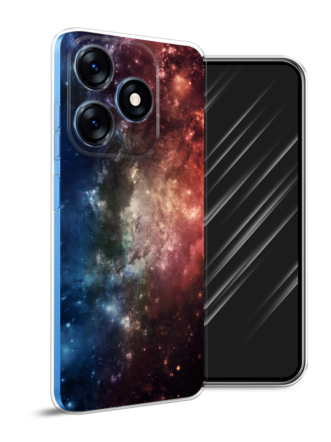 

Чехол Awog на Tecno Spark 10 "Космос", Синий;бежевый;красный, 303550-4