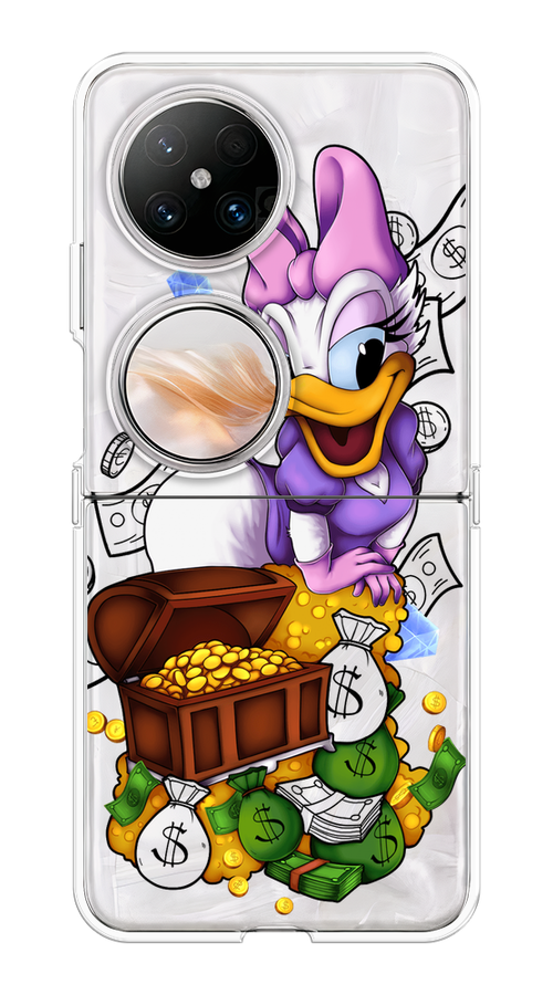 

Чехол на Huawei Pocket 2 "Rich Daisy Duck", Коричневый;белый;фиолетовый, 6123850-1