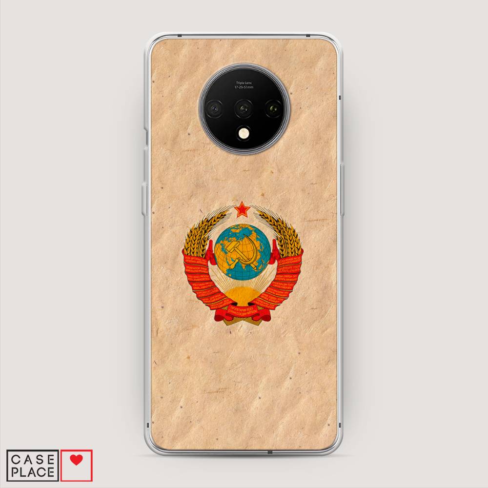 

Чехол Awog на OnePlus 7T / ВанПлас 7T "Союз пролетариев", Бежевый;красный, 150950-10