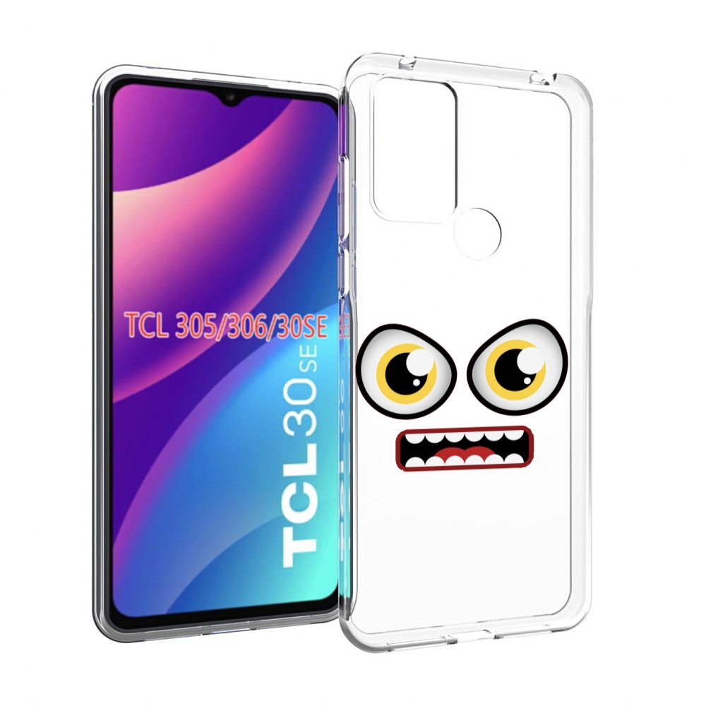 

Чехол MyPads красный злой смайлик для TCL 30SE/305/306/30E, Tocco