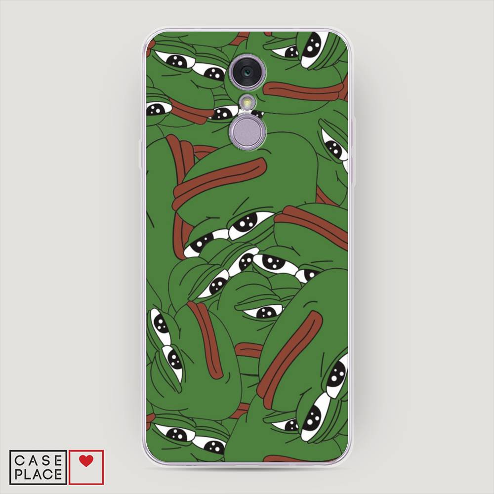 

Чехол Awog на LG Q7 (Plus, Alpha) "Печальный frog", Зеленый;белый, 83550-9