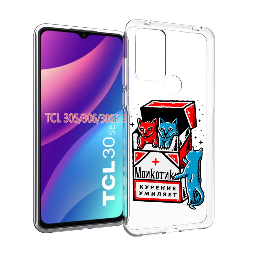 

Чехол MyPads красно-синие-коты для TCL 30SE/305/306/30E, Tocco