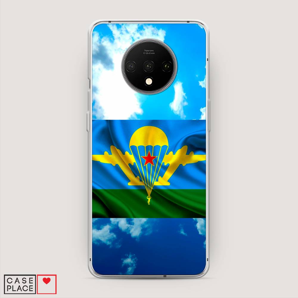 

Чехол Awog на OnePlus 7T / ВанПлас 7T "ВДВ флаг в небесах", Синий;зеленый;желтый, 150950-5