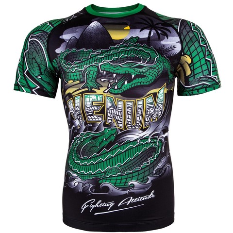 

Рашгард Venum Crocodile Black/Green S/S S