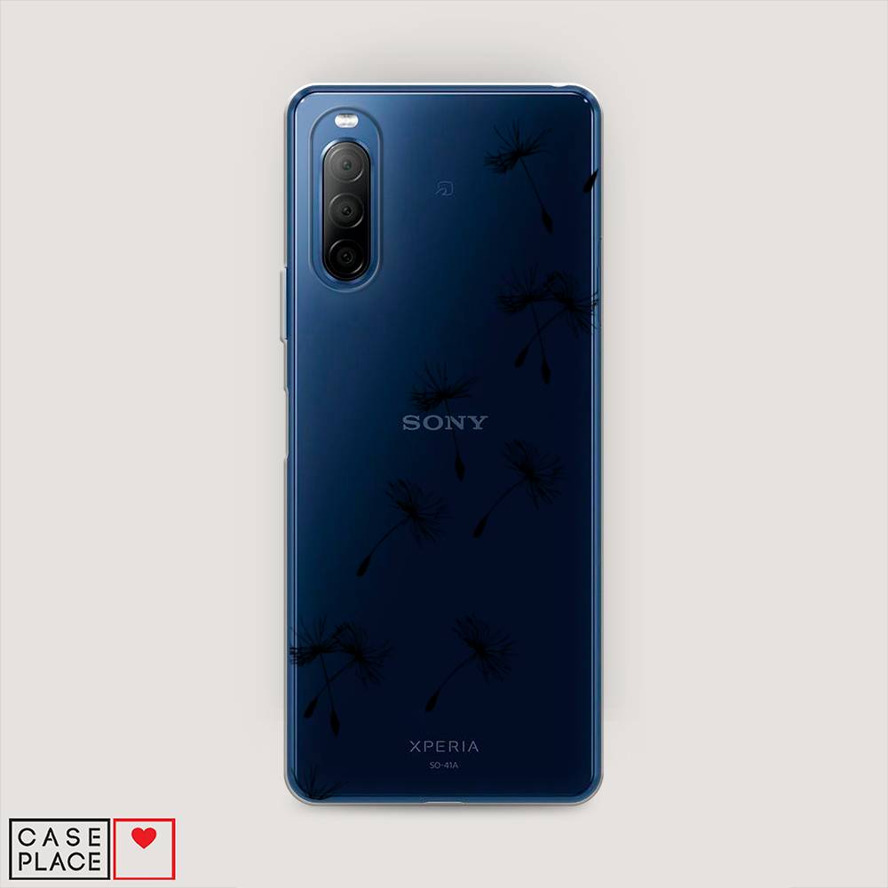 фото Силиконовый чехол "летящие одуванчики" на sony xperia 10 ii awog