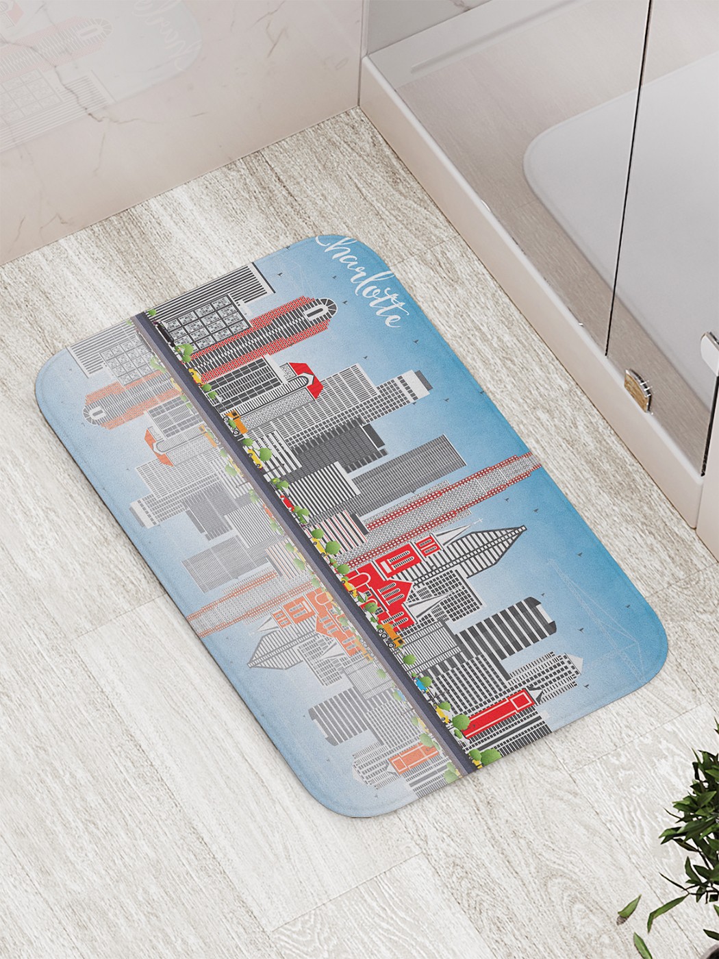 

Коврик противоскользящий для ванной, сауны, бассейна, 77х52 см bath_72078 JoyArty