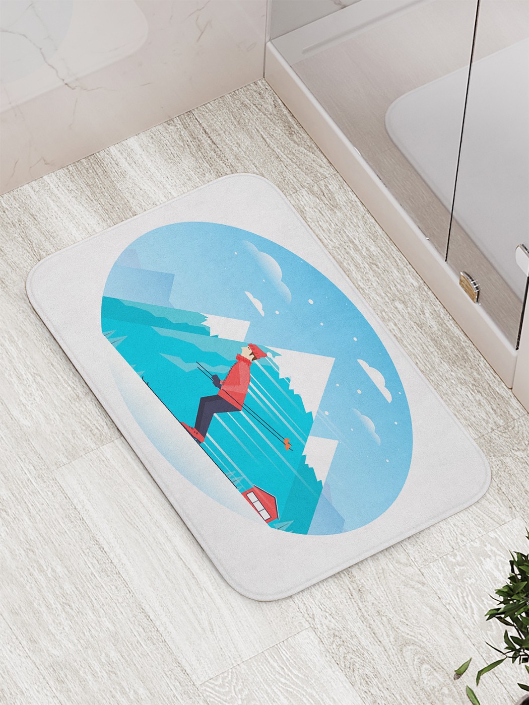 

Коврик противоскользящий для ванной, сауны, бассейна, 77х52 см bath_72030 JoyArty