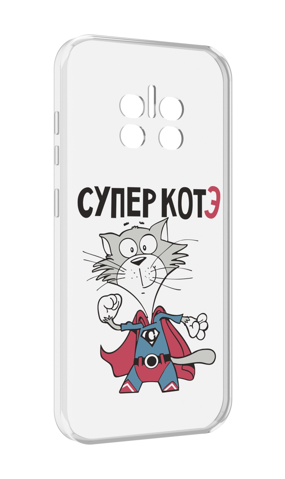 

Чехол MyPads супер-котэ для Doogee V11, Прозрачный, Tocco