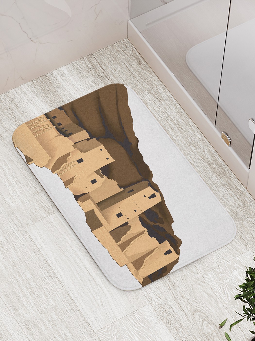 

Коврик противоскользящий для ванной, сауны, бассейна, 77х52 см bath_72028 JoyArty