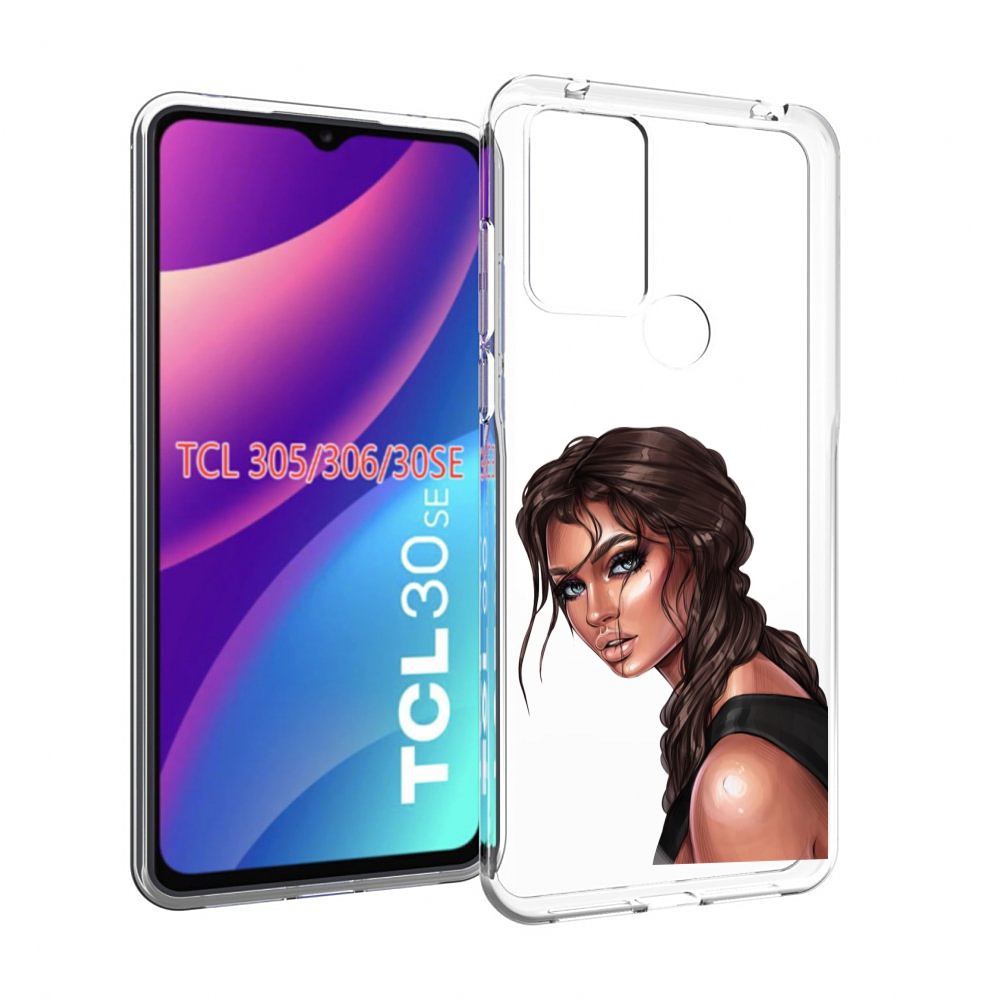 

Чехол MyPads красивая-девушка-в-черной-майке женский для TCL 30SE/TCL 305/TCL 306/..., Tocco