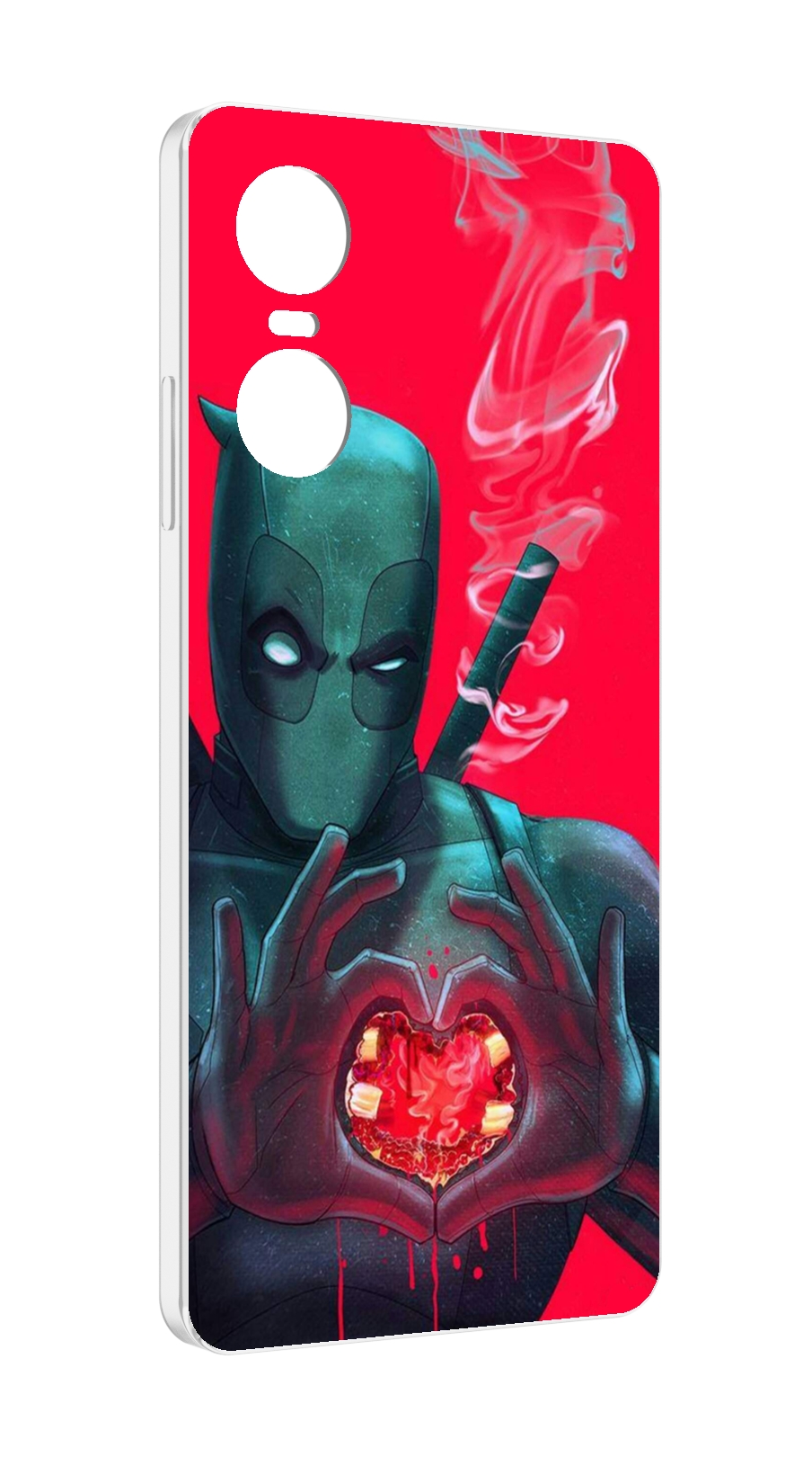 

Чехол MyPads дедпул-в-сердце для Tecno Pop 6 Pro, Прозрачный, Tocco