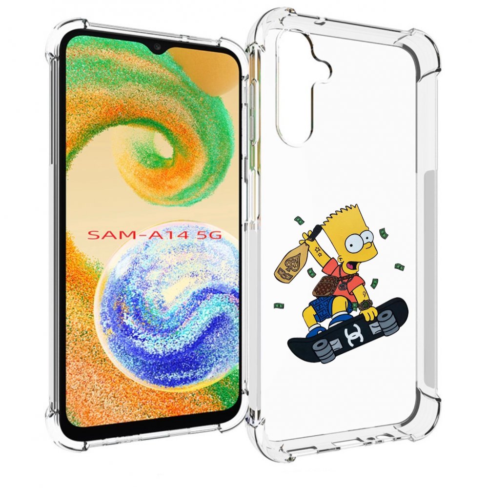 

Чехол MyPads барт-скейтер детский для Samsung Galaxy A14 5G, Прозрачный, Tocco