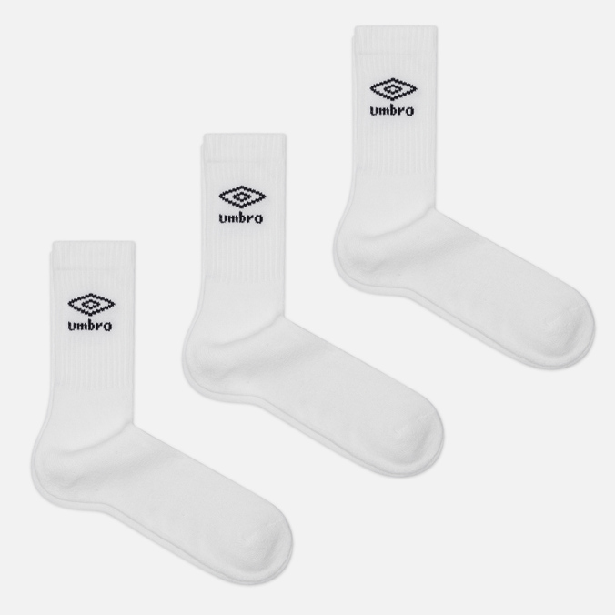 

Комплект носков унисекс Umbro Sports 3 Pack белых 43-47, Sports 3 Pack