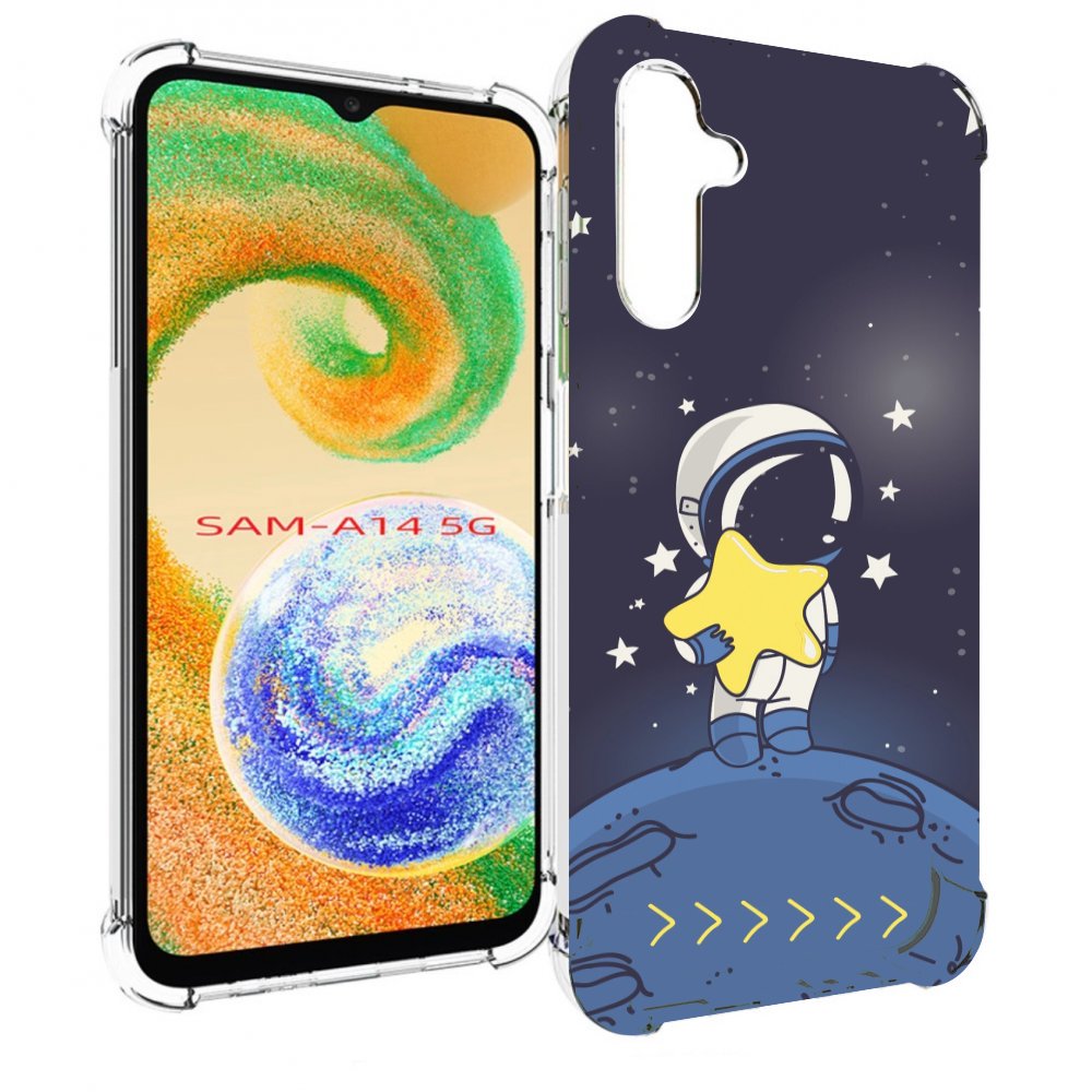 

Чехол MyPads астронавт с звездочкой для Samsung Galaxy A14 5G, Прозрачный, Tocco