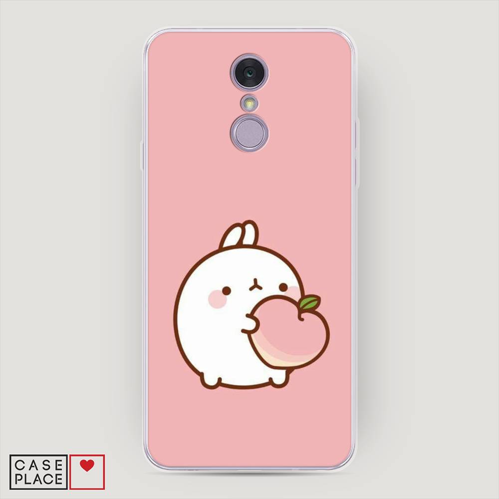 

Чехол Awog на LG Q7 (Plus, Alpha) "Кролик с персиком", Розовый;бежевый, 83550-1