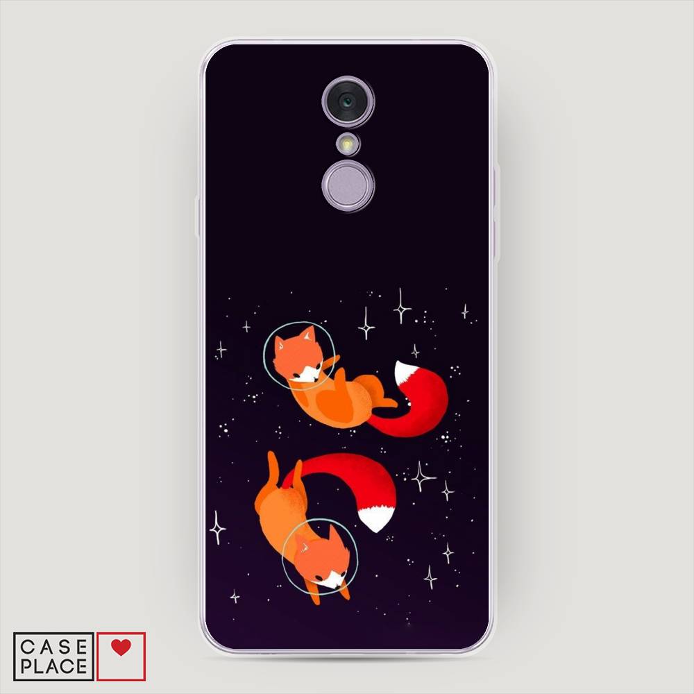 

Чехол Awog на LG Q7 (Plus, Alpha) "Лисы космонавты", Оранжевый, 83550-4