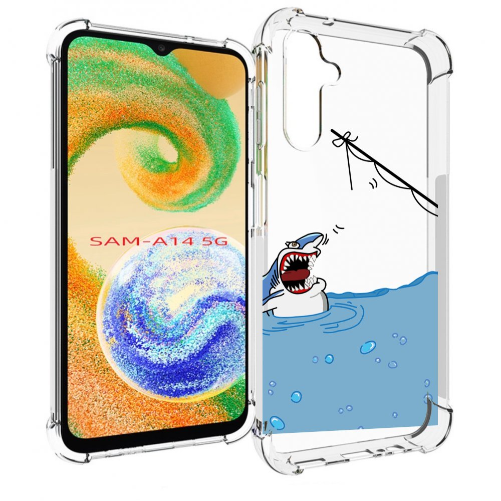 

Чехол MyPads акула-рисунок для Samsung Galaxy A14 5G, Прозрачный, Tocco