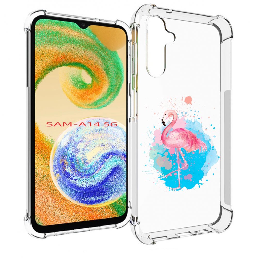 

Чехол MyPads акварельное-фламинго для Samsung Galaxy A14 5G, Прозрачный, Tocco