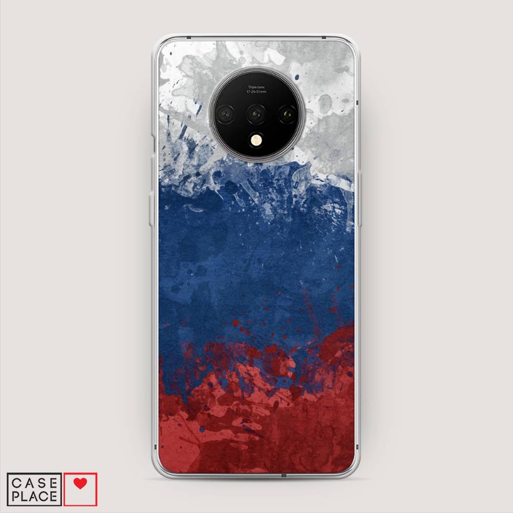 

Чехол Awog на OnePlus 7T / ВанПлас 7T "Флаг России неровный", Белый;синий;красный, 150950-5