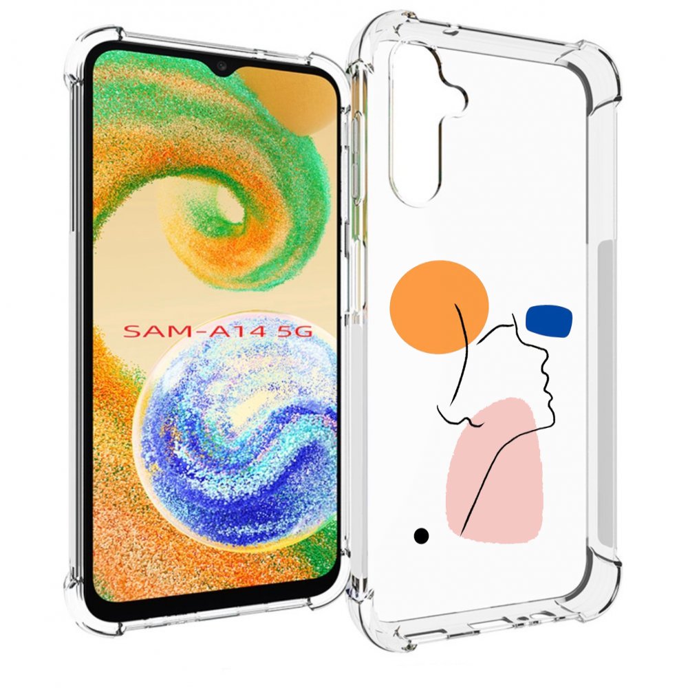 Чехол MyPads абстракция девушки женский для Samsung Galaxy A14 5G