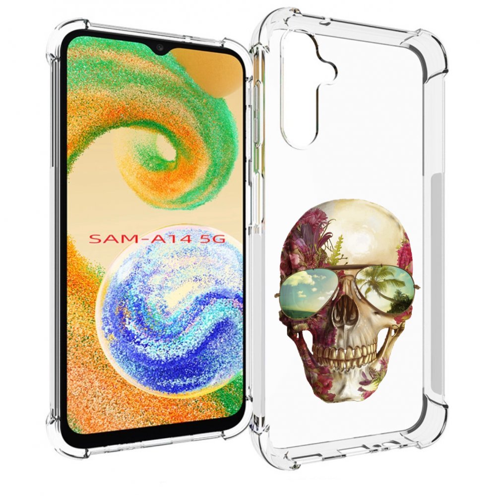 

Чехол MyPads Череп с очками для Samsung Galaxy A14 5G, Прозрачный, Tocco