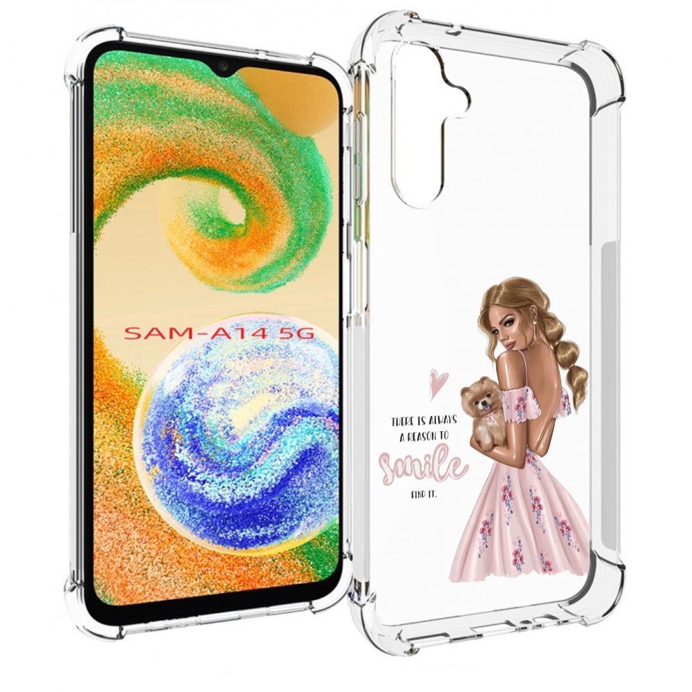 

Чехол MyPads Улыбайся-чаще женский для Samsung Galaxy A14 5G, Прозрачный, Tocco