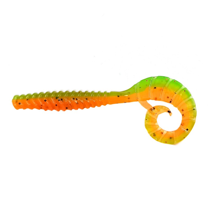 

Силиконовая приманка FLAGMAN Твистер TT-Grub 2,5'' #0215 Orange Chartreuse, FTT25